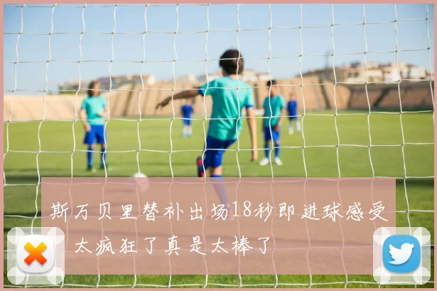 斯万贝里替补出场18秒即进球感受：太疯狂了真是太棒了